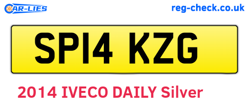 SP14KZG are the vehicle registration plates.
