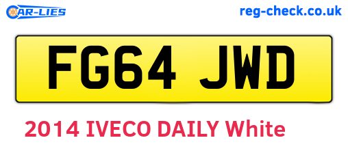 FG64JWD are the vehicle registration plates.