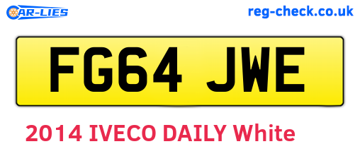 FG64JWE are the vehicle registration plates.
