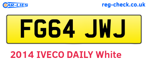 FG64JWJ are the vehicle registration plates.