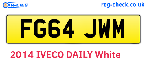 FG64JWM are the vehicle registration plates.
