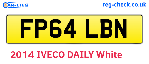 FP64LBN are the vehicle registration plates.