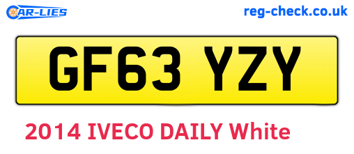 GF63YZY are the vehicle registration plates.