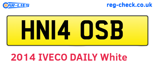 HN14OSB are the vehicle registration plates.