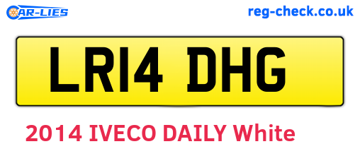 LR14DHG are the vehicle registration plates.
