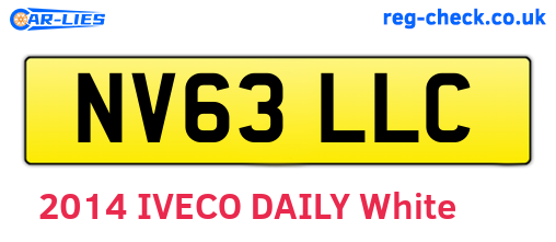 NV63LLC are the vehicle registration plates.