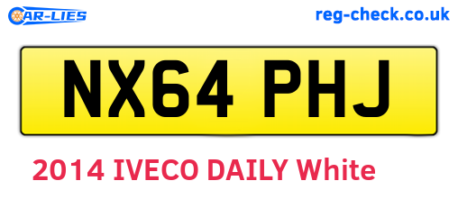 NX64PHJ are the vehicle registration plates.