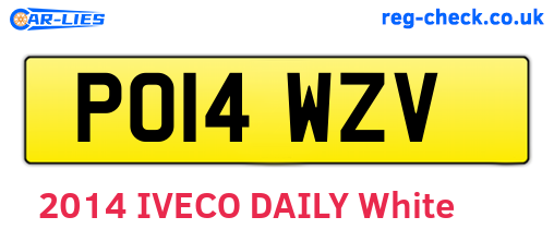 PO14WZV are the vehicle registration plates.