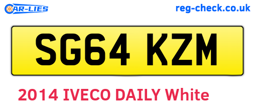 SG64KZM are the vehicle registration plates.