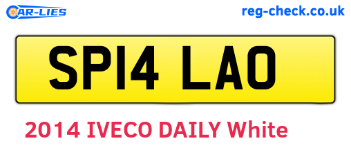SP14LAO are the vehicle registration plates.
