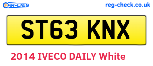 ST63KNX are the vehicle registration plates.