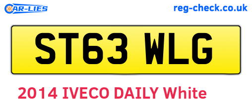 ST63WLG are the vehicle registration plates.