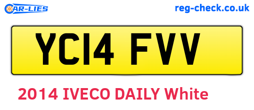 YC14FVV are the vehicle registration plates.