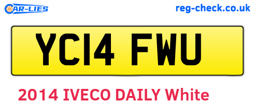 YC14FWU are the vehicle registration plates.