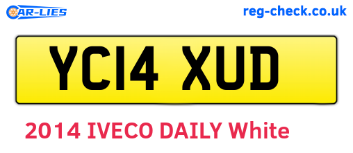 YC14XUD are the vehicle registration plates.