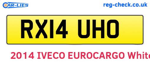 RX14UHO are the vehicle registration plates.