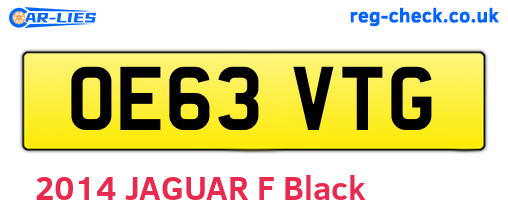 OE63VTG are the vehicle registration plates.