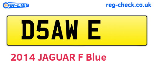 D5AWE are the vehicle registration plates.