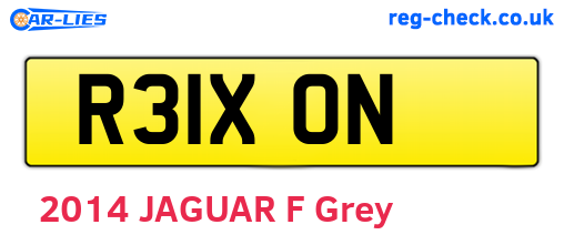 R31XON are the vehicle registration plates.