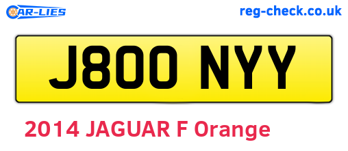J800NYY are the vehicle registration plates.