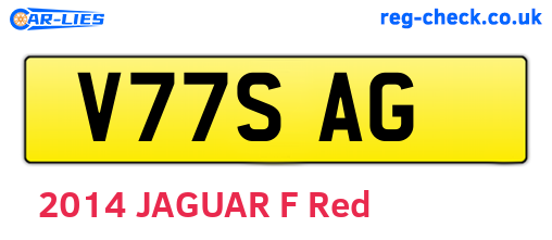 V77SAG are the vehicle registration plates.