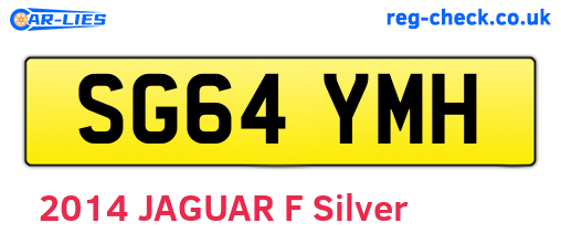 SG64YMH are the vehicle registration plates.