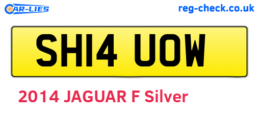 SH14UOW are the vehicle registration plates.