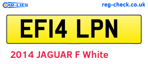 EF14LPN are the vehicle registration plates.