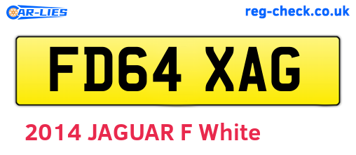 FD64XAG are the vehicle registration plates.