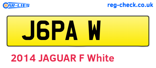 J6PAW are the vehicle registration plates.