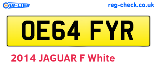 OE64FYR are the vehicle registration plates.