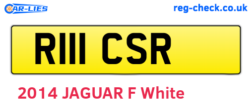 R111CSR are the vehicle registration plates.