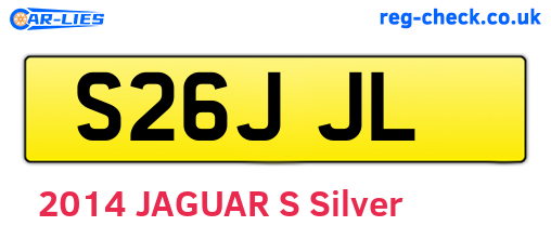S26JJL are the vehicle registration plates.