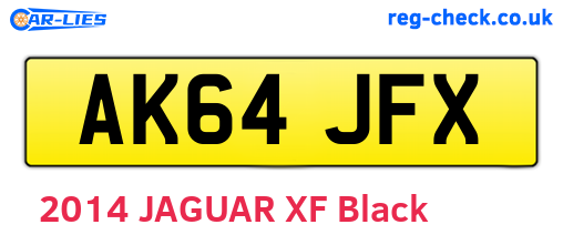 AK64JFX are the vehicle registration plates.