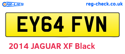 EY64FVN are the vehicle registration plates.