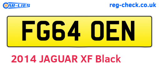 FG64OEN are the vehicle registration plates.