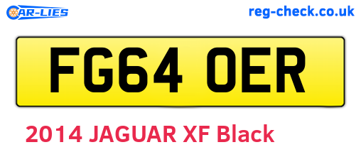 FG64OER are the vehicle registration plates.