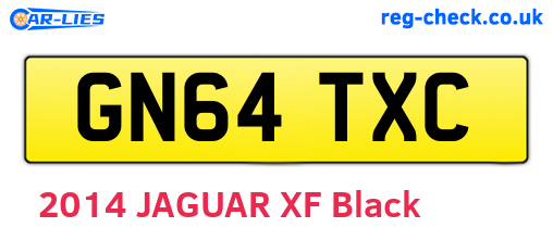 GN64TXC are the vehicle registration plates.
