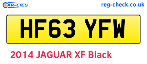HF63YFW are the vehicle registration plates.