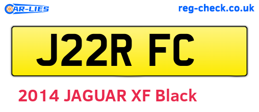 J22RFC are the vehicle registration plates.