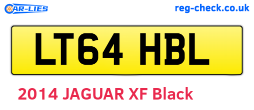 LT64HBL are the vehicle registration plates.