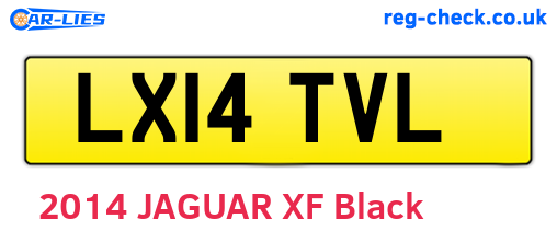 LX14TVL are the vehicle registration plates.