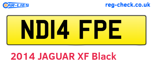 ND14FPE are the vehicle registration plates.