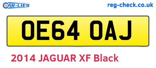 OE64OAJ are the vehicle registration plates.
