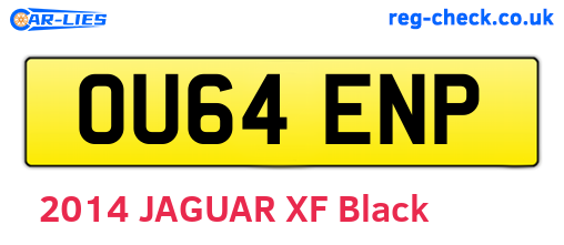 OU64ENP are the vehicle registration plates.