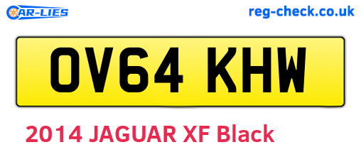 OV64KHW are the vehicle registration plates.
