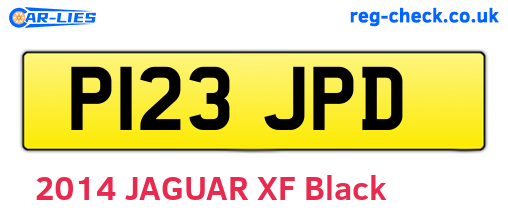 P123JPD are the vehicle registration plates.