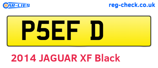 P5EFD are the vehicle registration plates.