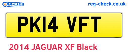 PK14VFT are the vehicle registration plates.