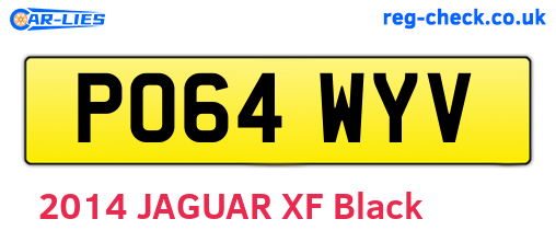 PO64WYV are the vehicle registration plates.